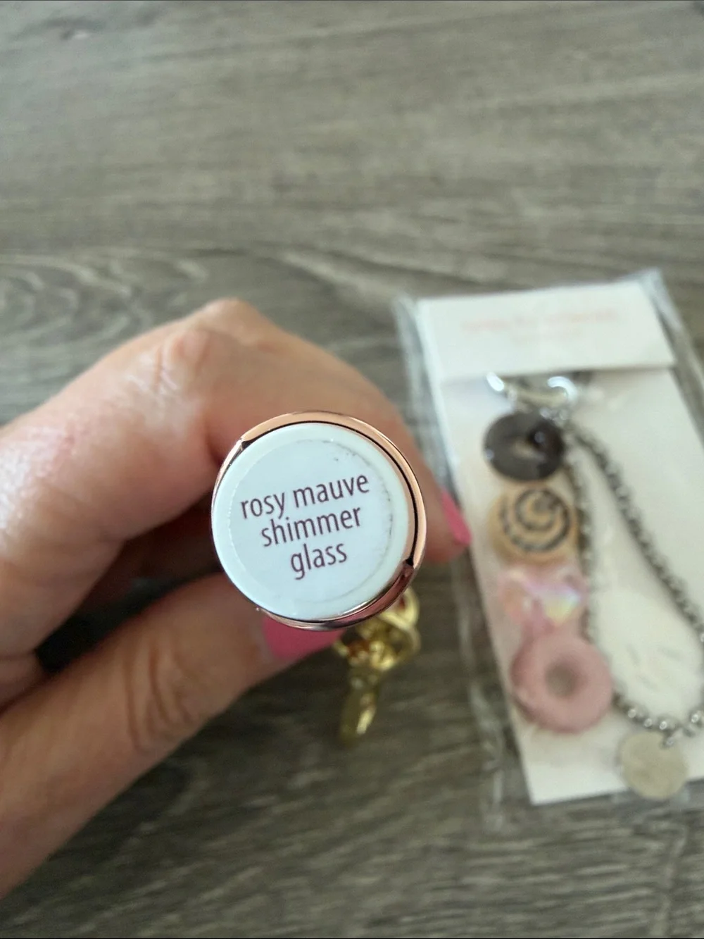 tarte x Dunkin' Lip Plump Rosy Mauve Glass Shimmer + Laneige Donut Keychain